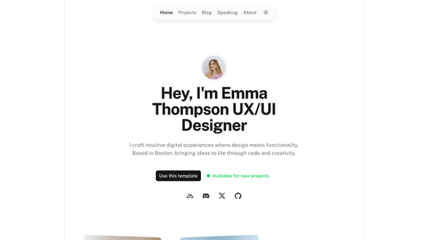 Template Portfolio screenshot